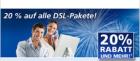 Internet Flat DSL für alle 20 Rabatt auf alle DSL Pakete ab 14 99 Euro